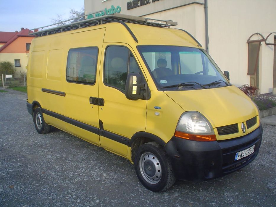 Renault MASTER  MAXI 2,5DCI brygadówka 7 osobowa!!BAGAŻNIK!! KLIMA!!