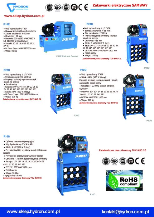 Pakiet na start. Końcówki, tuleje i węże do zakuwania. Zestaw startowy