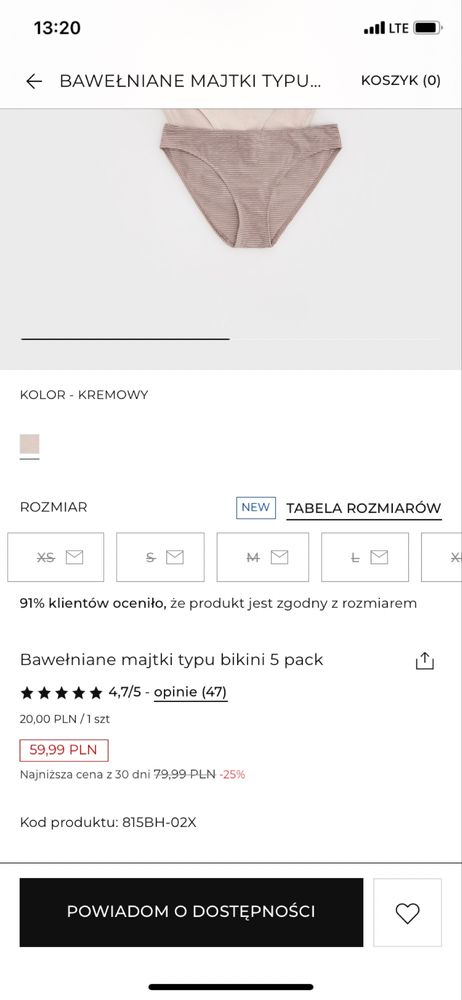 Majtki Reserved r. S
