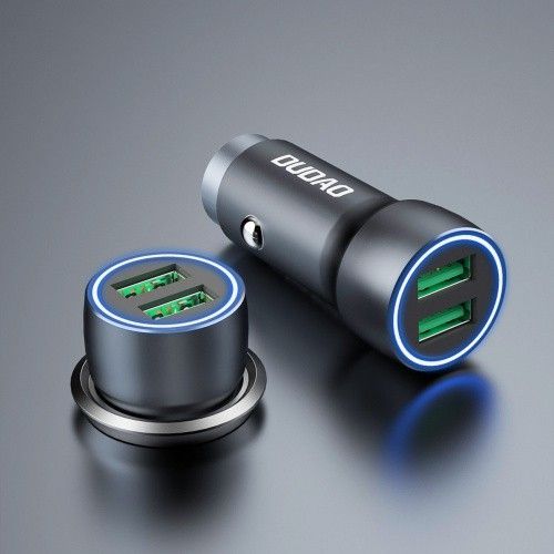 Ładowarka Samochodowa Dudao R4+ 2xUSB-A 120W 3A Grey