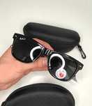Мужские Солнцезащитные очки Ray Ban Wayfarer Polarized черные Рей бен