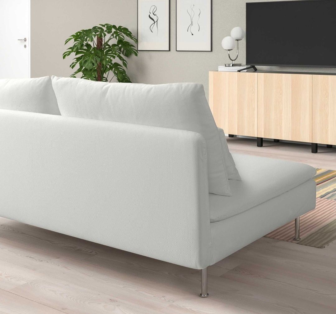Ikea Soderhamn pokrycie do sekcji 3-osobowej   Blekinge biały
