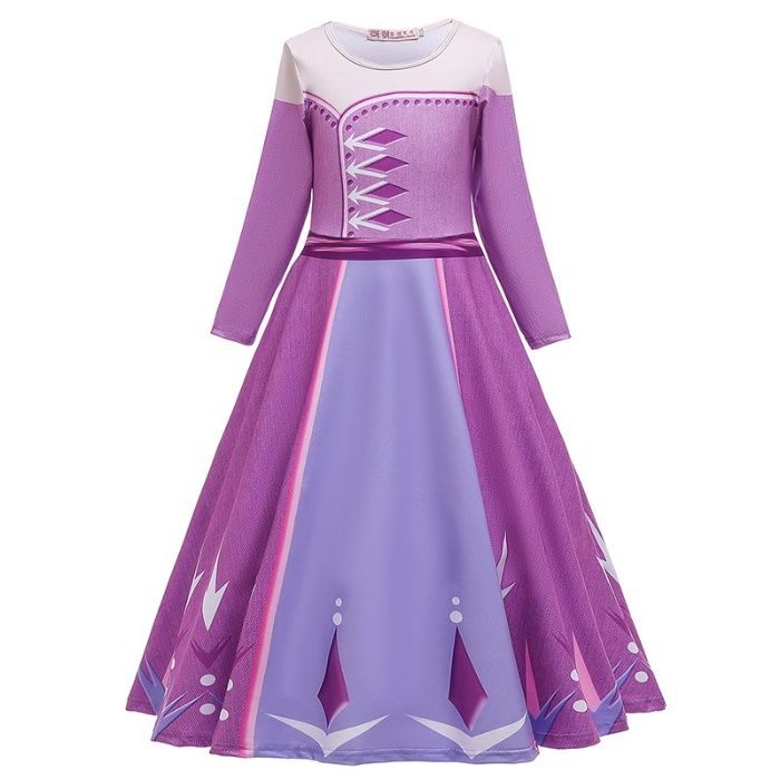 FROZEN 2 Vestido Princesa ELSA Lilás/Rosa - 6, 7, 8, 9 anos - NOVO