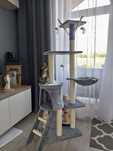 NOWY drapak dla kota 138cm domek legowisko + zabawki