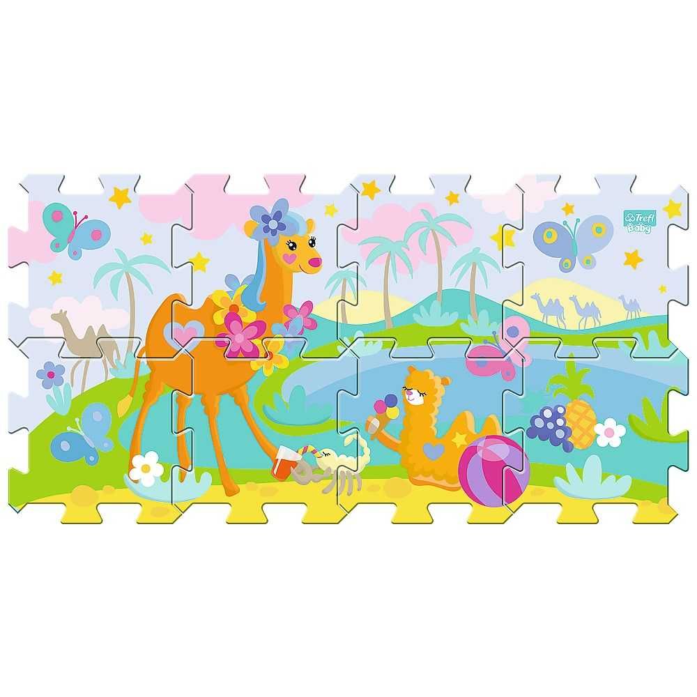 Trefl Puzzlopianka puzzle piankowe mata Oaza wielbłądów 61264