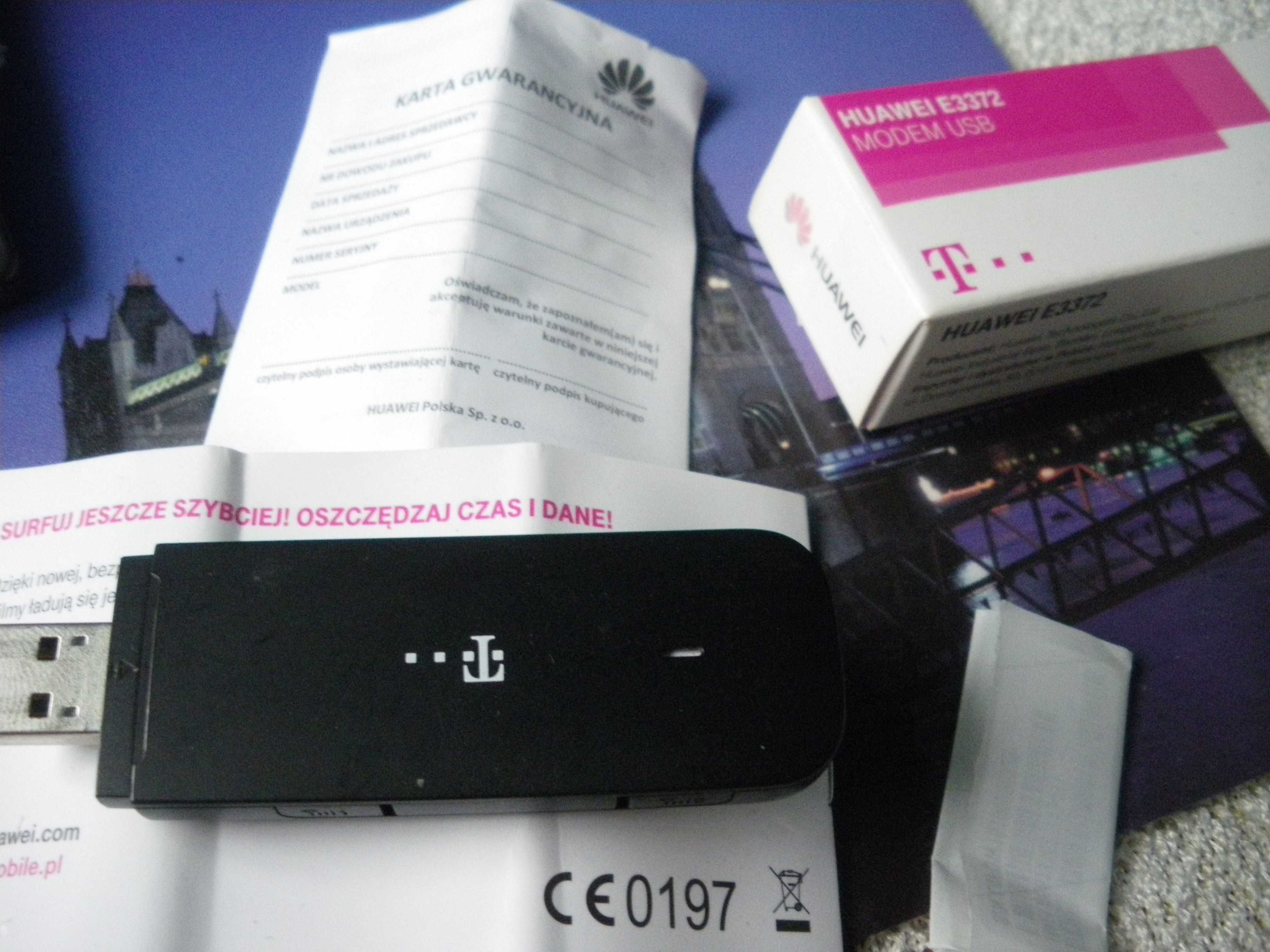 Modem zewnętrzny Huawei E3372 USB