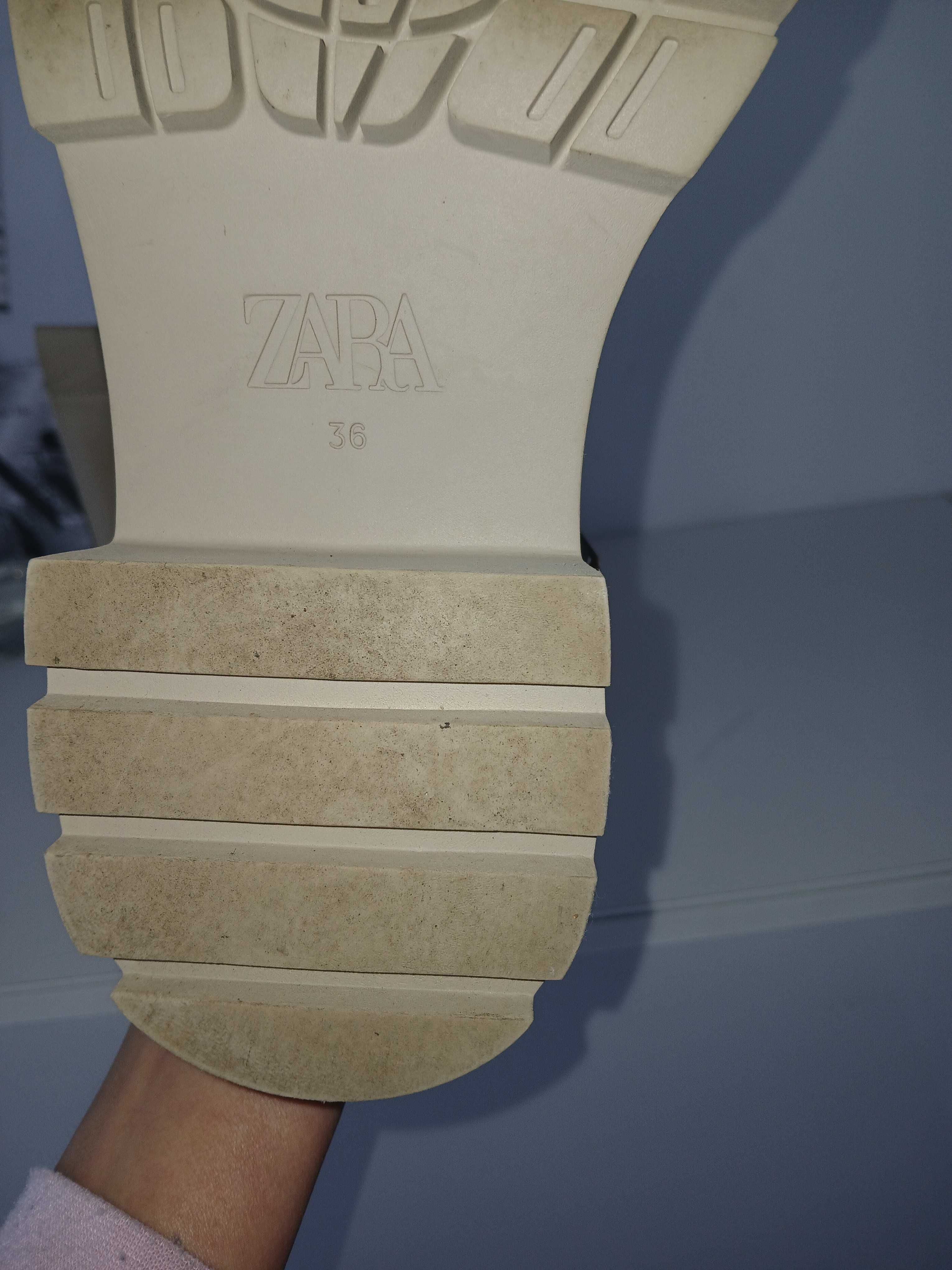 Nowe beżowe trapery Zara 36 sztyblety