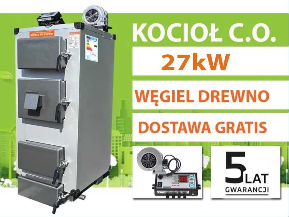 Kocioł 27kW Dostawa Gratis Drewno Węgiel Producent Kotły Piec Zasypowy