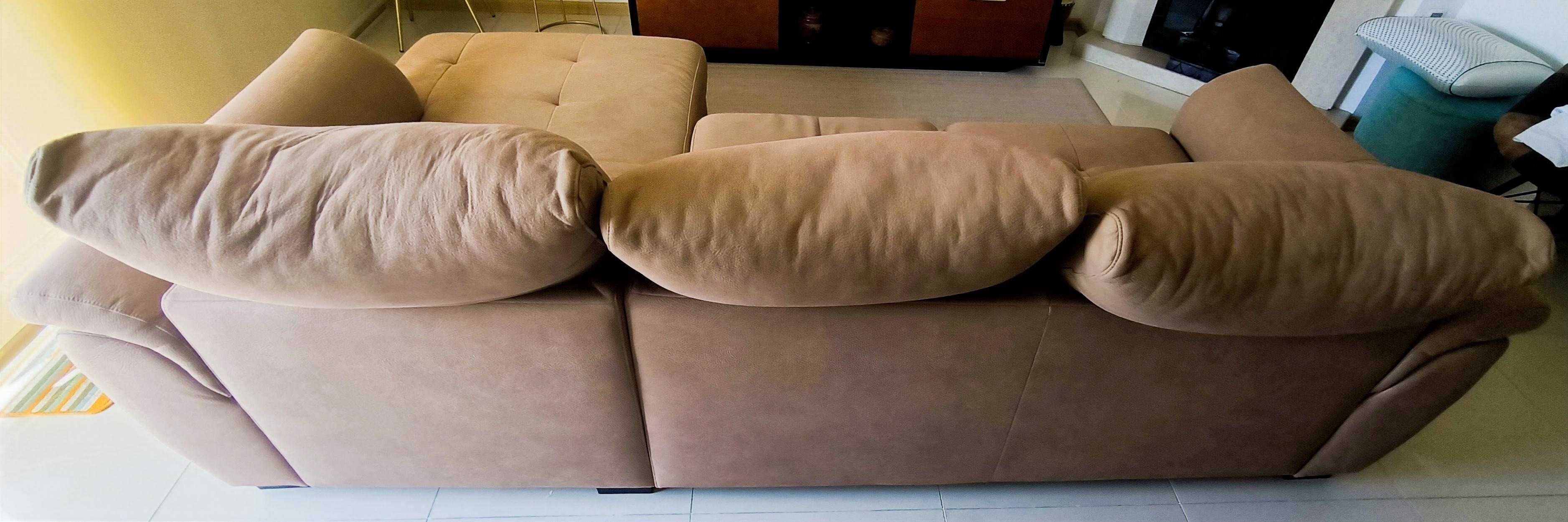 Sofá 3 lugares com chaise longue