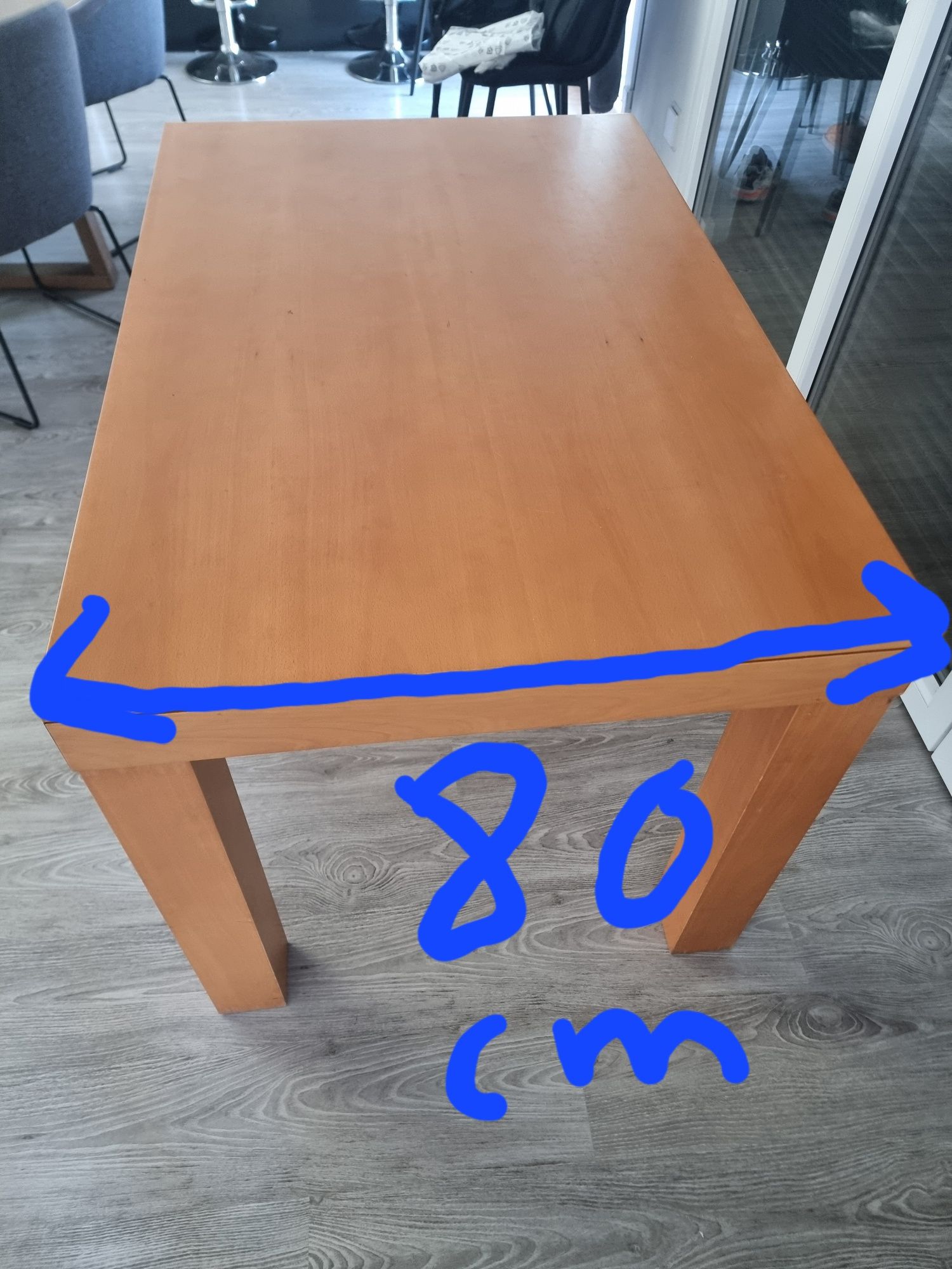 Mesa de jantar extensivel em 3 posições : 120 ou 161 ou 201 cm.