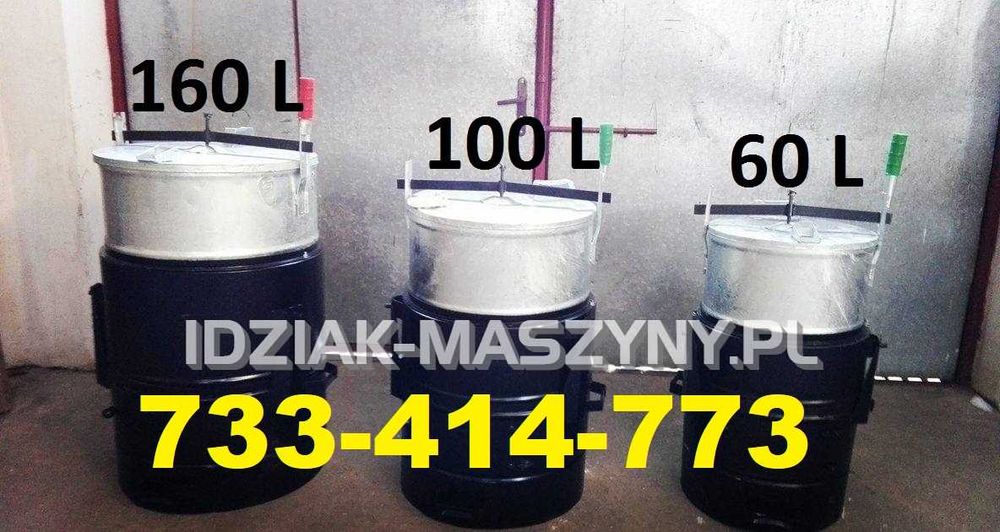 Parnik węglowy parownik ocynkowany Pojemność: 60L / 100L /160L Szamot