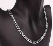 Pulseira + fio em aço para homem
