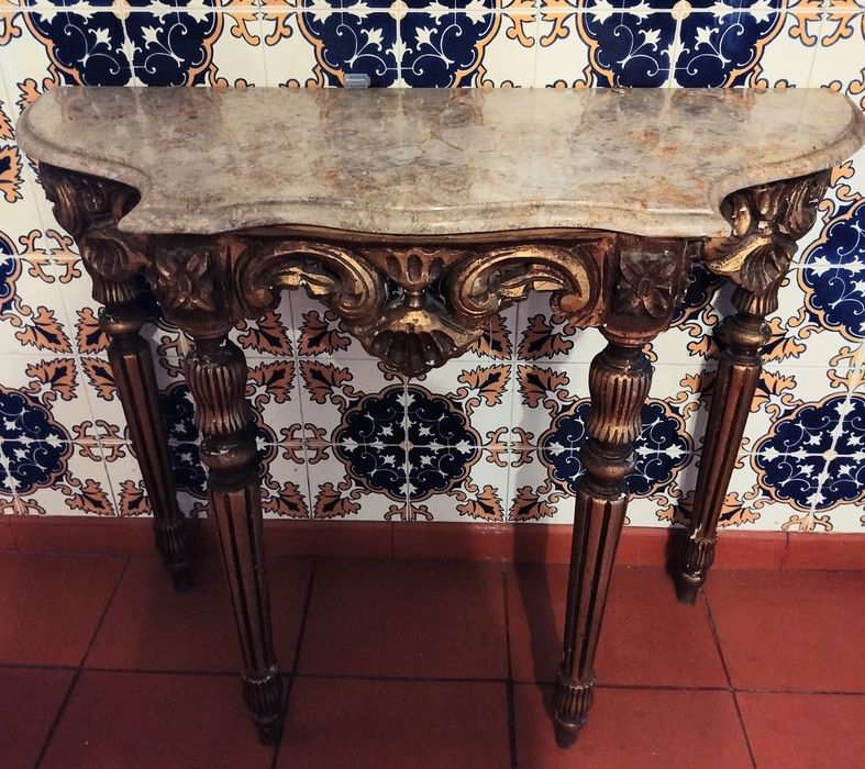 Conjunto de aparador com espelho rústico