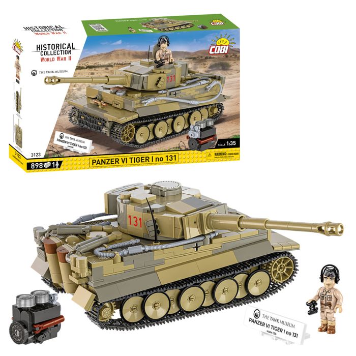 Klocki Cobi 3123 Czołg Pzkpfw VI TIGER Tygrys 131 Hc Ww2 898 El.