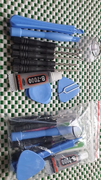 Набор инструментов, отверток для ремонта телефонов 12шт клей Б 7000