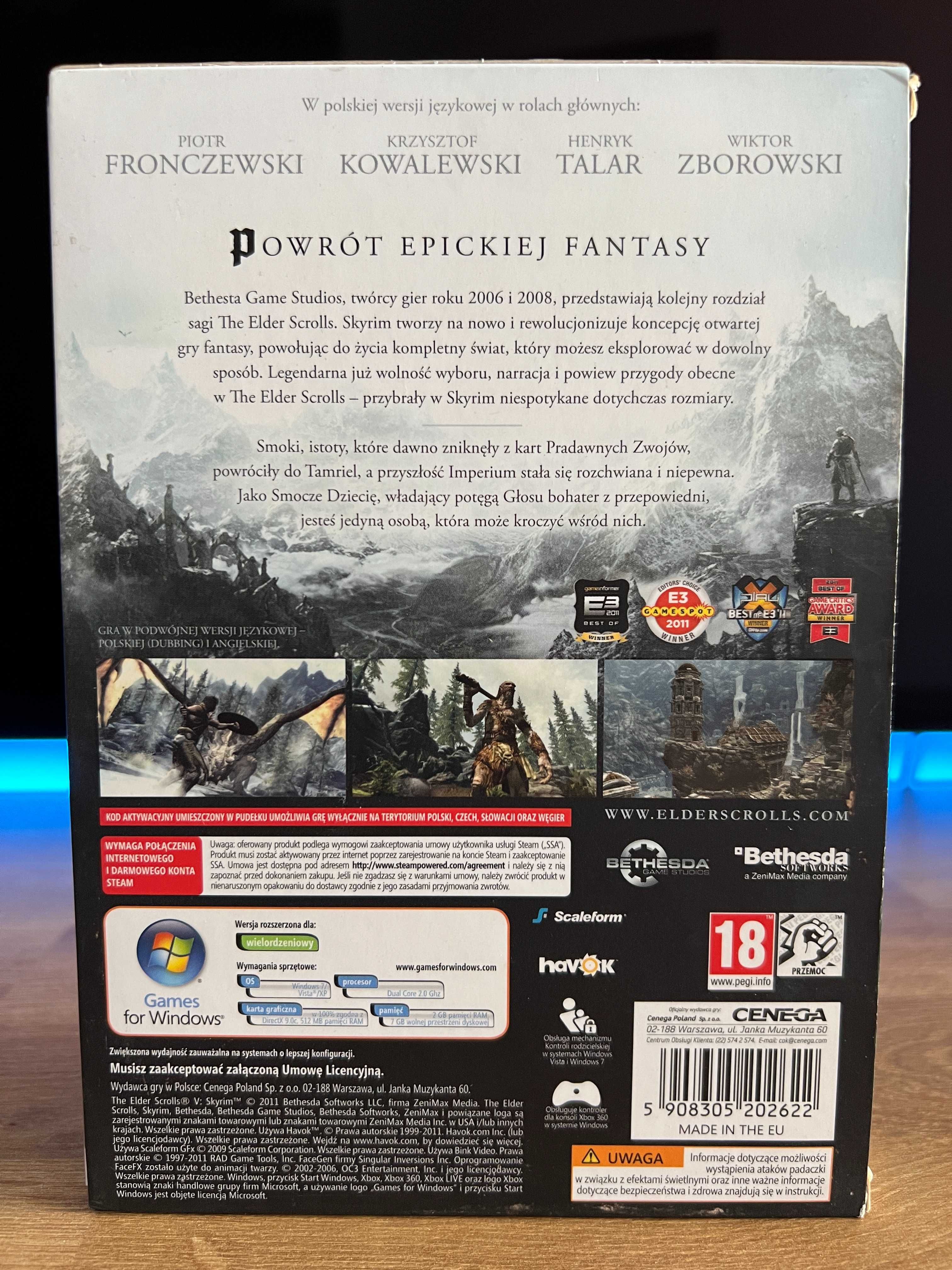 TES V Skyrim gra (PC PL 2011) slipcase premierowe kompletne wydanie