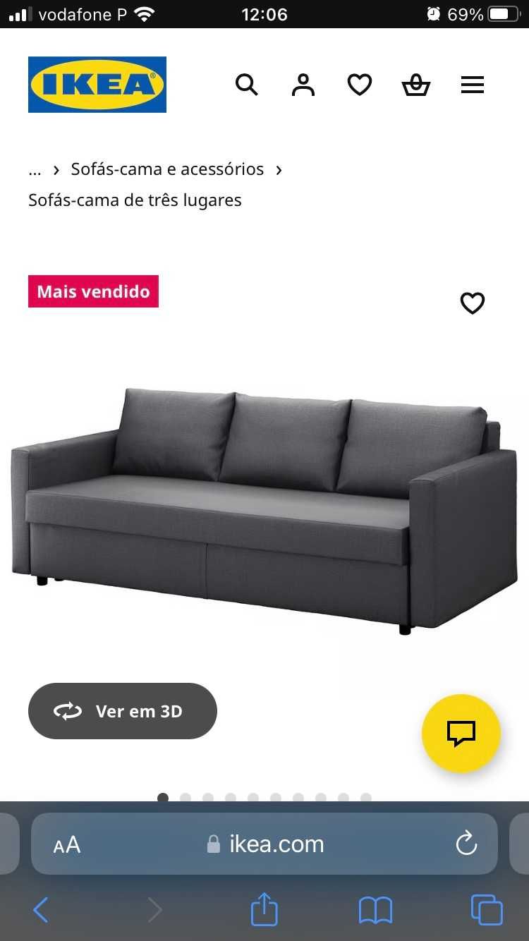 Sofá-cama (Friheten Ikea 3 lugares)