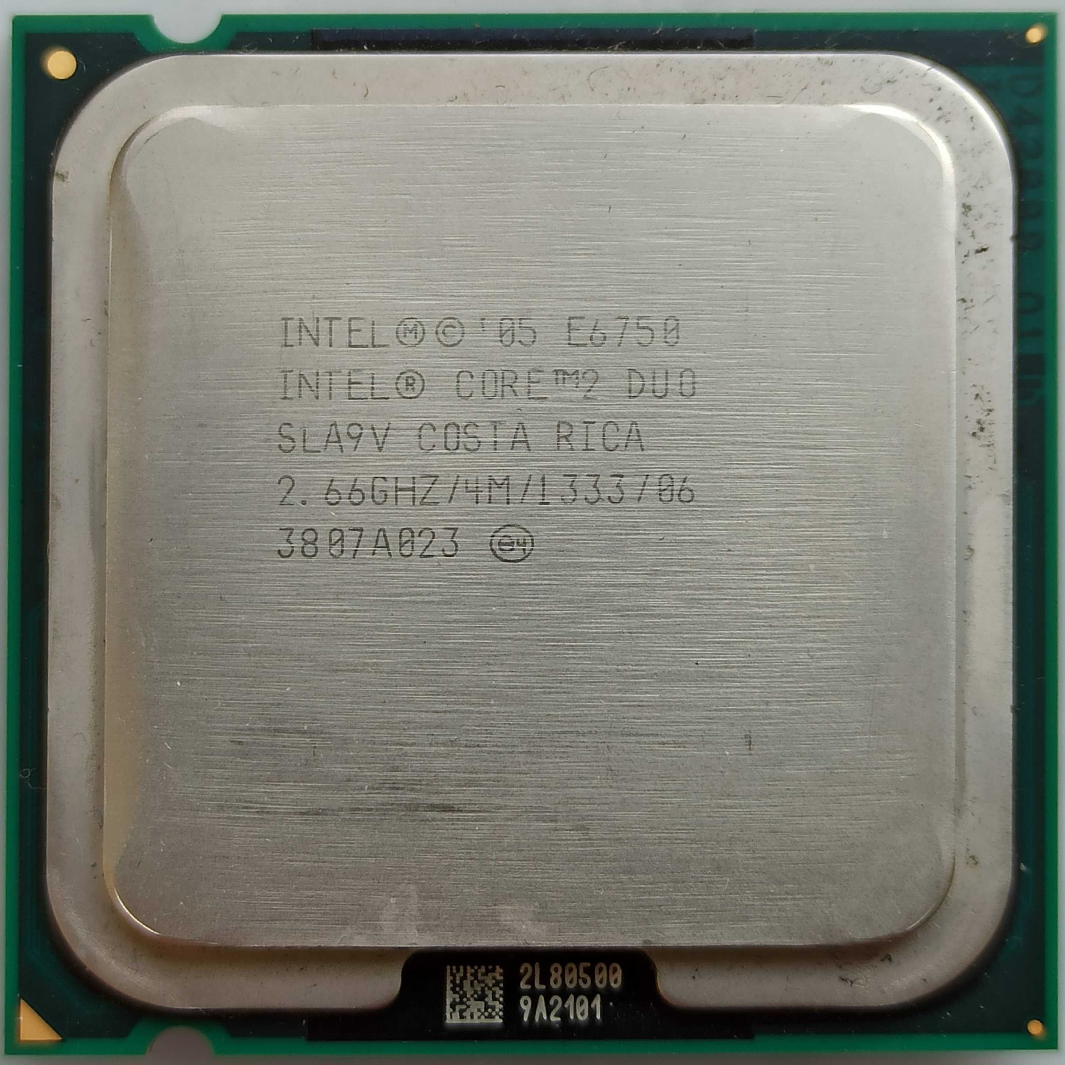 Процесор Intel Core 2 Duo E6750 2.66ГГц, 4МБ кеш, 2 ядра SLA9V
