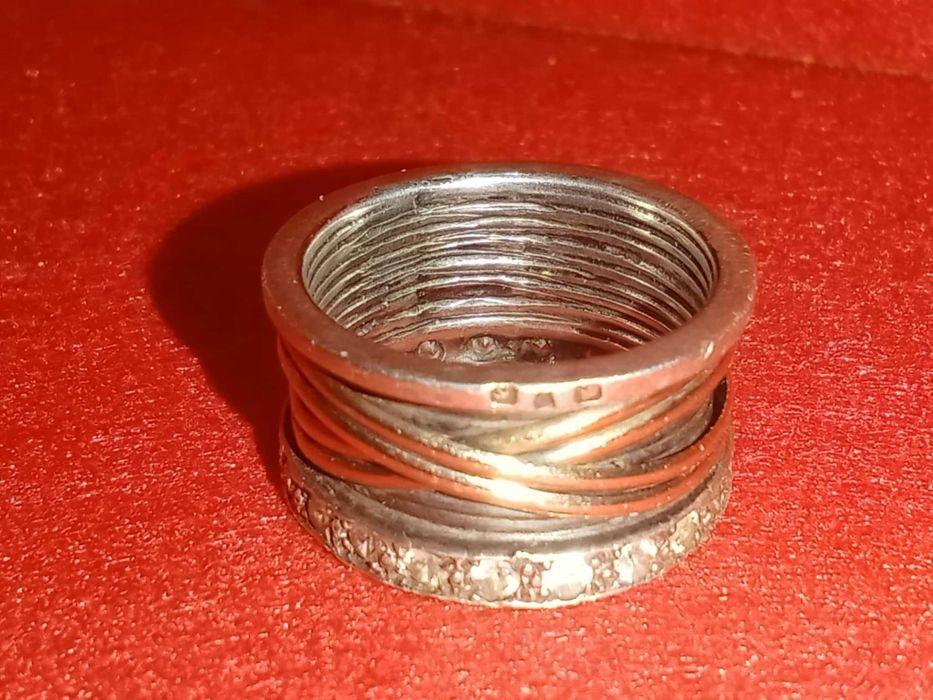 Ouro e Prata Anel de Senhora