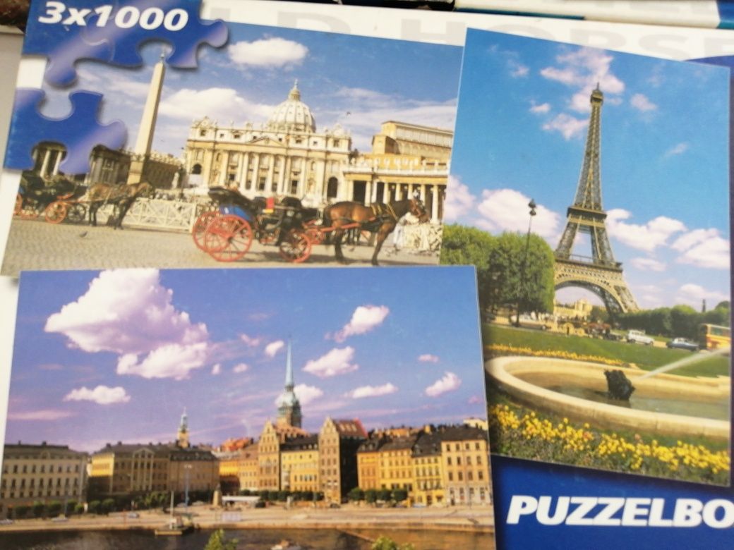 Puzzles triplos de 1000 peças