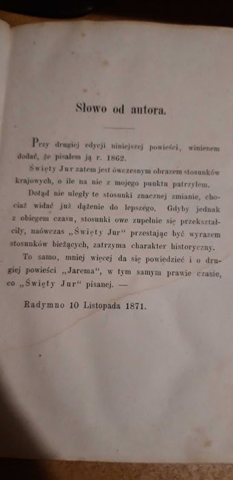 ŚWIĘTY JUR, JAREMA.,t.1-2 - J. Zacharjasiewicz-  Lipsk1873,opr.wyd.