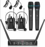 Debra Audio AU400 Pro UHF 4-kanałowy system mikrofonowy bezprzewodowy