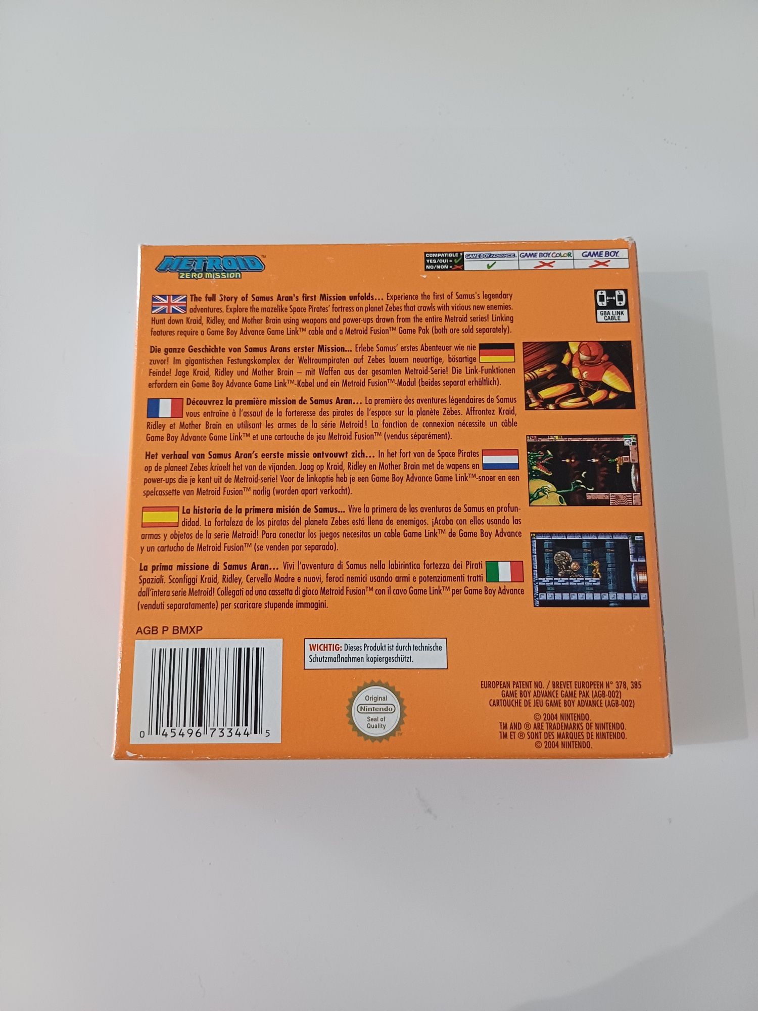 Metroid Zero Mission Nintendo Gameboy Advance oryginalna