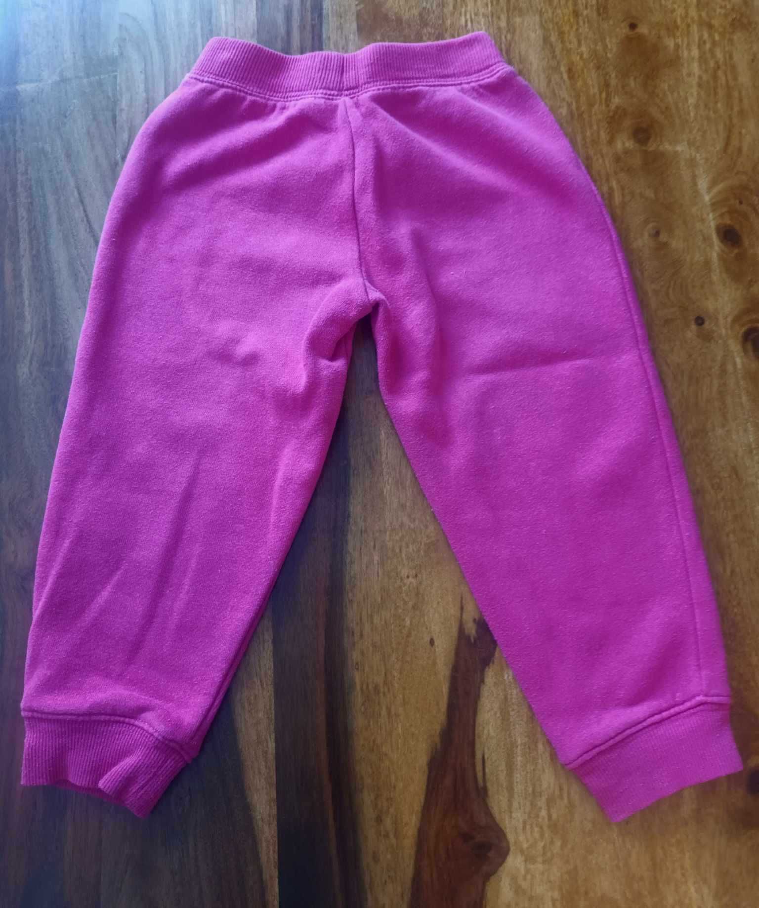 Spodnie dresy różowe 2-3 lata (92 cm)