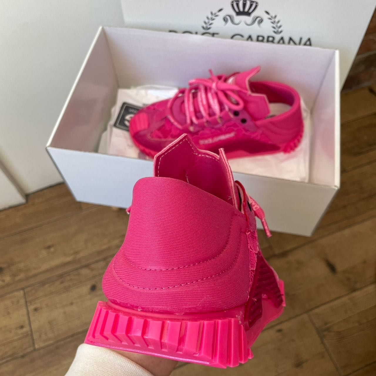 Dolce&Gabbana Neon Pink Buty damskie trampki 36-40