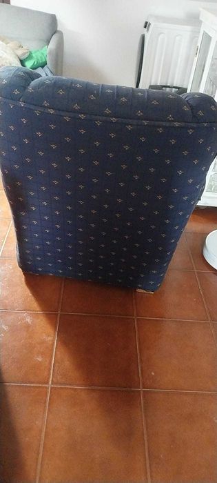 Poltrona antiga azul