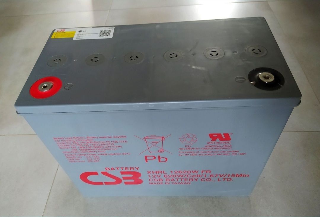 Akumulatory 3,5-letnie CSB XHRL 12620W 12V 155Ah AGM Magazyn Energii