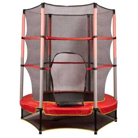 Trampolina ogrodowa dla dzieci siatka 165X160CM czerwona