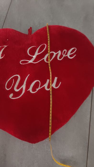 Duża poduszka serce czerwone czerwona