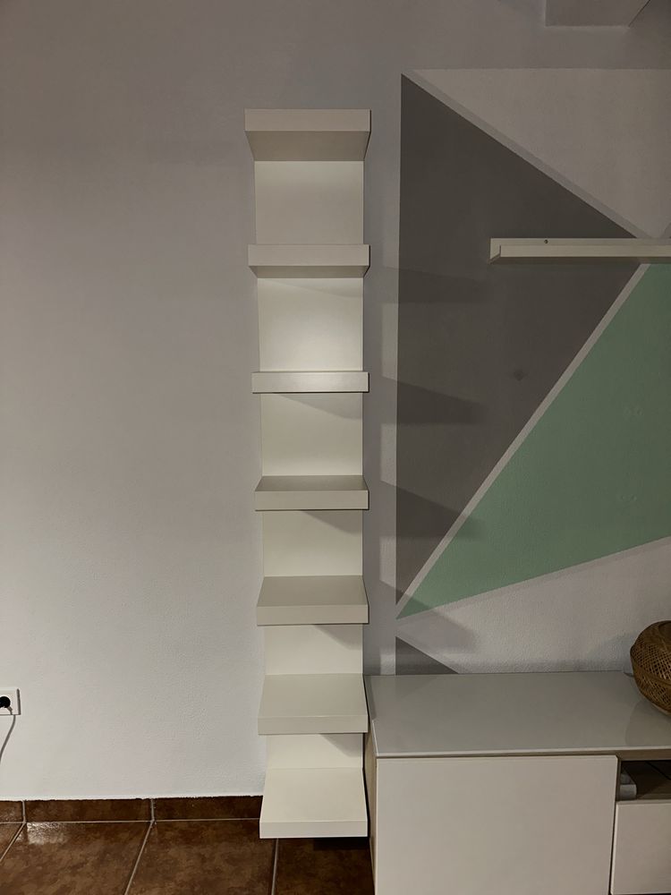 Estante de parede IKEA, branco, 30x190cm
