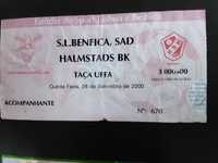 Bilhete SL Benfica vs. Halmstads BK - Taça UEFA - 2000