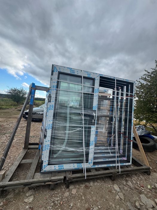 Okna NOWE 3szyby 2x-antracyt b dobra cena