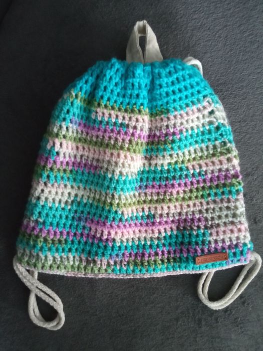 Worek - plecak szydełkowy