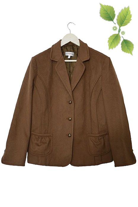 Elegancka wełniana kaszmirowa marynarka żakiet l xl 40 42