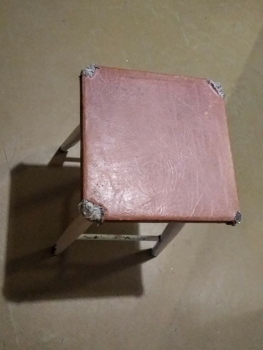 Taboret drewniany PRL