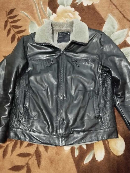 Чоловіча дубленка Oksan - кожа, стан - як нова (торг)