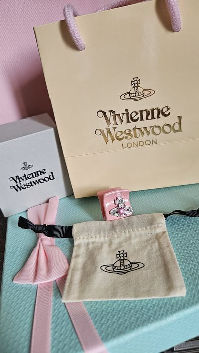 Spinka do włosów Vivienne Westwood różowa cyrkonie