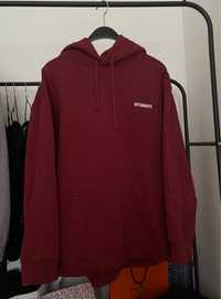 Оригинал Vetements Oversized Logo Hoodie in Burgundy Ss21 худи ветмо