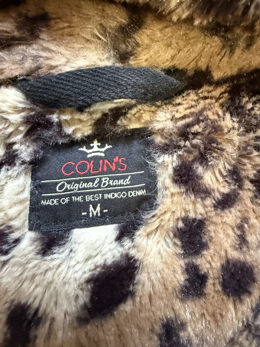 Джинсова утеплена куртка жіноча colin’s м-л розмір леопард