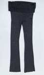 Spodnie M 40 42 Primark Rita Ora Srebrna Nitka Czarne Rozszerzane