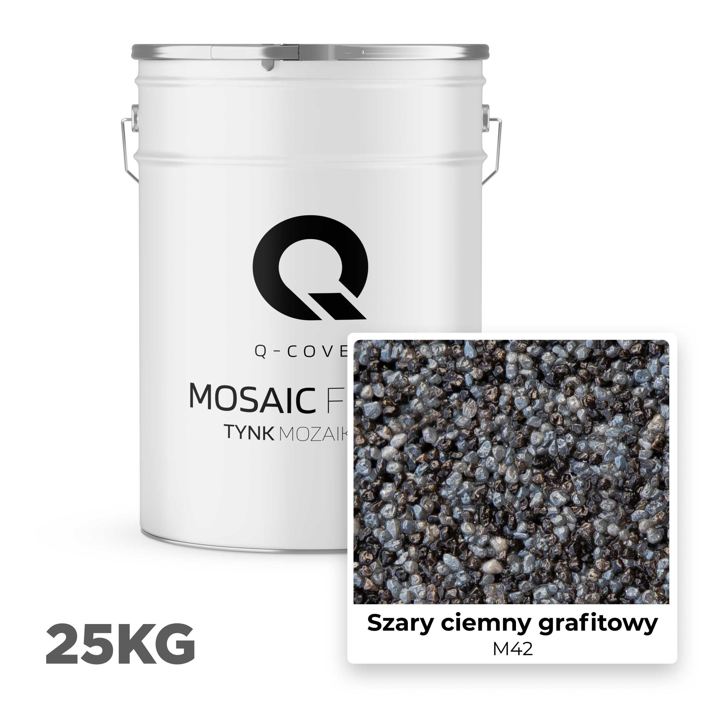 TYNK MOZAIKOWY elewacyjny tynki elewacyjne mozaikowe szary grafitowy