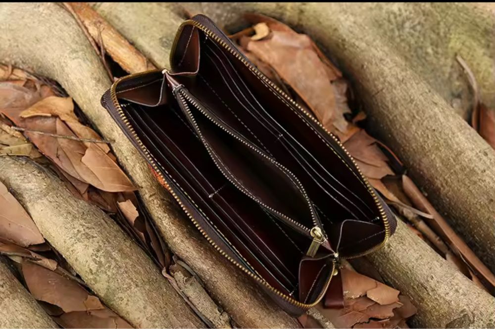 Portfel męski skórzany czacha czaszka