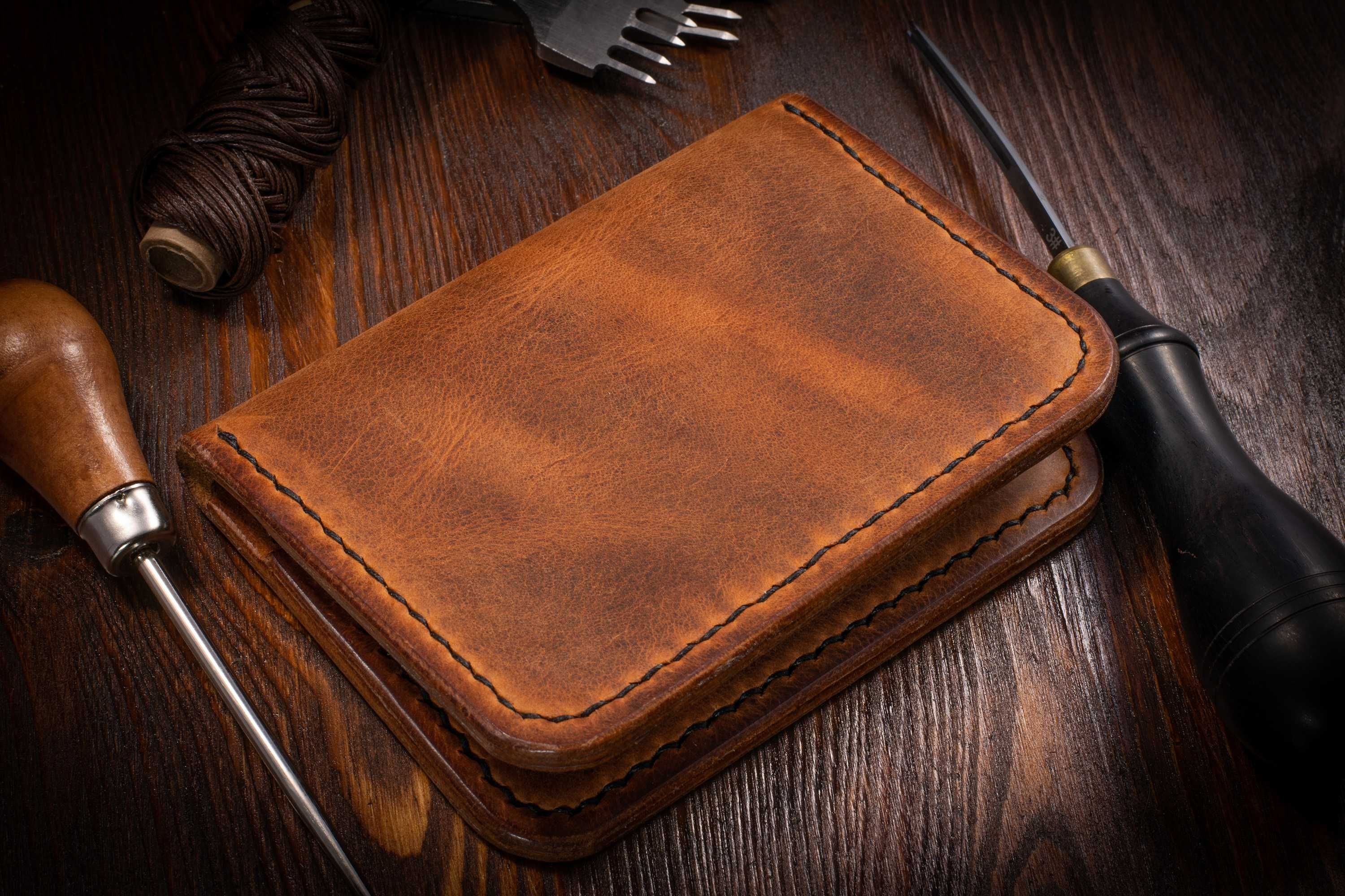 Ręcznie wykonany portfel ze skóry - Card Case I