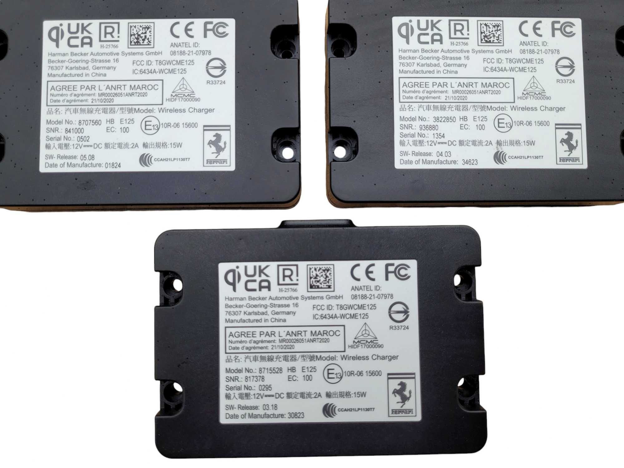 Ferrari Purosangue, 296, Roma, 12cilindri - Wireless charger ładowarka