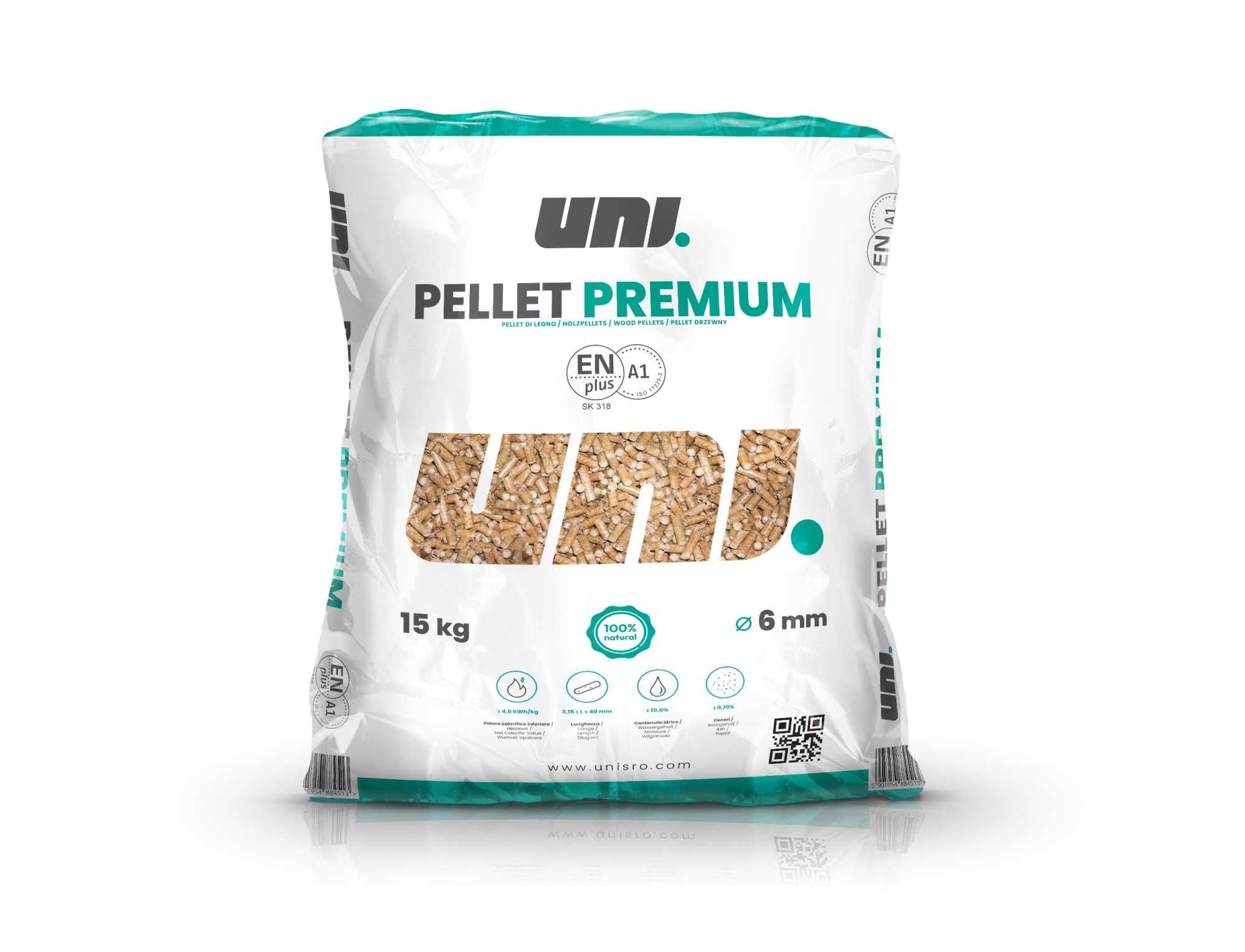 Pellet drzewny "Uni Pellet Premium" EN PLUS A1 Super Jakość 6 mm