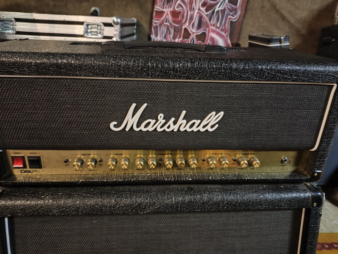 Marshall DSL 100 H wraz z kolumną Marshall MX 412 B